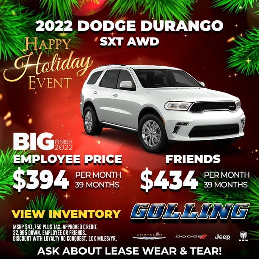 Dodge Durango Lease Offers Golling Chrysler Dodge Jeep Ram Of Bloomfield