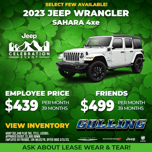 Jeep Wrangler Lease Offers | Golling Chrysler Dodge Jeep Ram Of Bloomfield