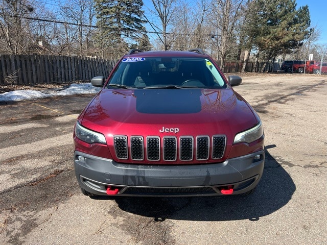 Certified 2020 Jeep Cherokee Trailhawk with VIN 1C4PJMBX3LD612610 for sale in Bloomfield, MI