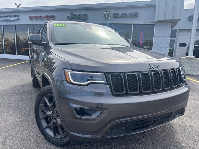 Certified 2021 Jeep Grand Cherokee 80th Edition with VIN 1C4RJFBG7MC891121 for sale in Chelsea, MI