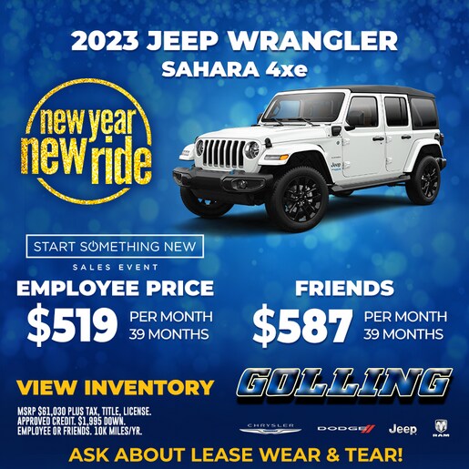 Jeep Wrangler Lease Offers | Golling Chrysler Dodge Jeep Ram of Chelsea