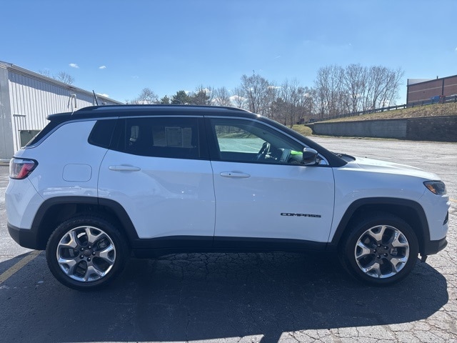 Certified 2022 Jeep Compass Limited with VIN 3C4NJDCB9NT127542 for sale in Chelsea, MI