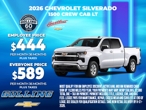 2026 Chevrolet Silverado 1500 Crew Cab LT