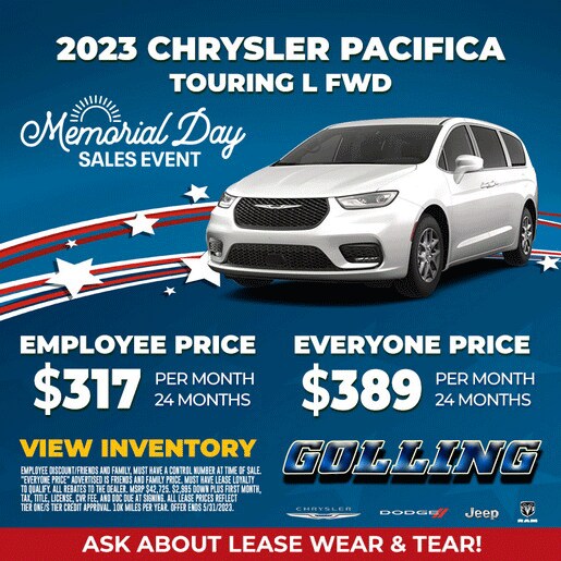 Specials Golling Chrysler Dodge Jeep Ram of Roseville, MI