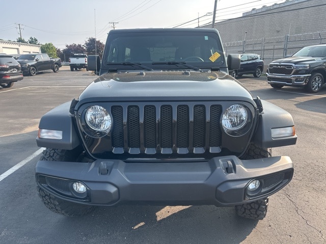 Certified 2021 Jeep Wrangler Unlimited Willys Sport with VIN 1C4HJXDG8MW773897 for sale in Roseville, MI