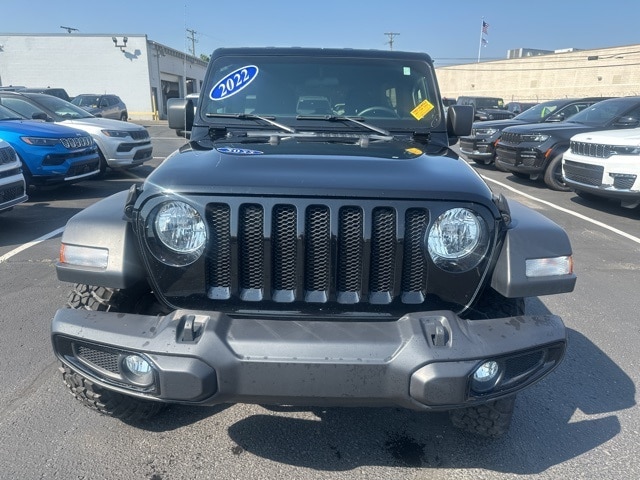 Certified 2022 Jeep Wrangler Unlimited Willys Sport with VIN 1C4HJXDNXNW212116 for sale in Roseville, MI