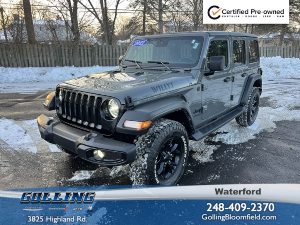 Certified 2022 Jeep Wrangler Unlimited Willys SUV