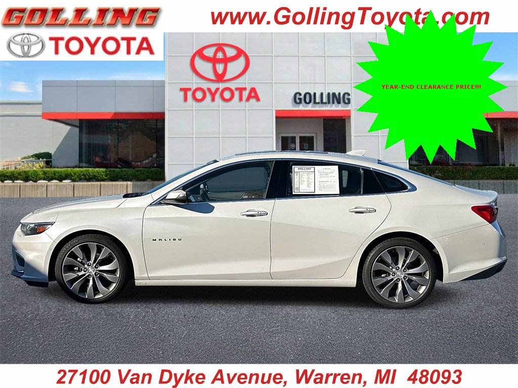 Used 2016 Chevrolet Malibu 2LZ Premier with VIN 1G1ZH5SX7GF190676 for sale in Warren, MI