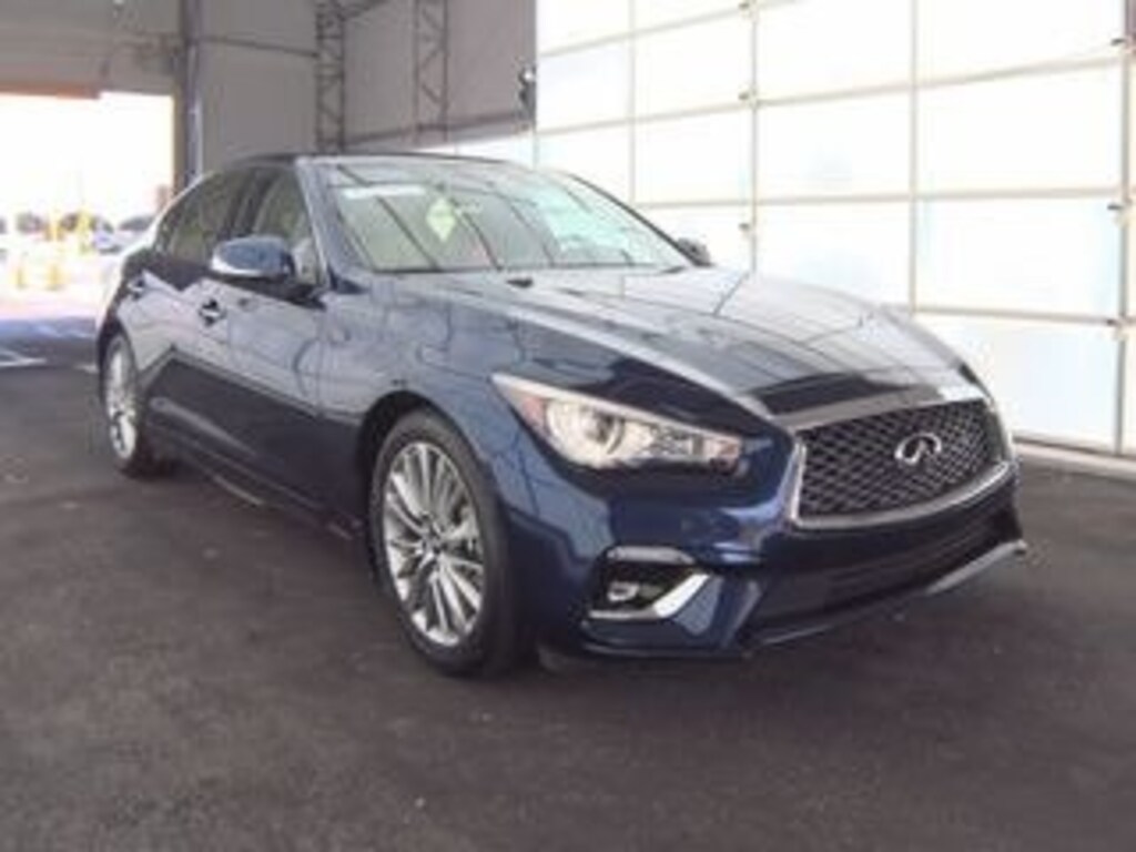 Used 2023 INFINITI Q50 Lux Package/Infiniti Radiant Illuminated/Spalsh Guard Sedan