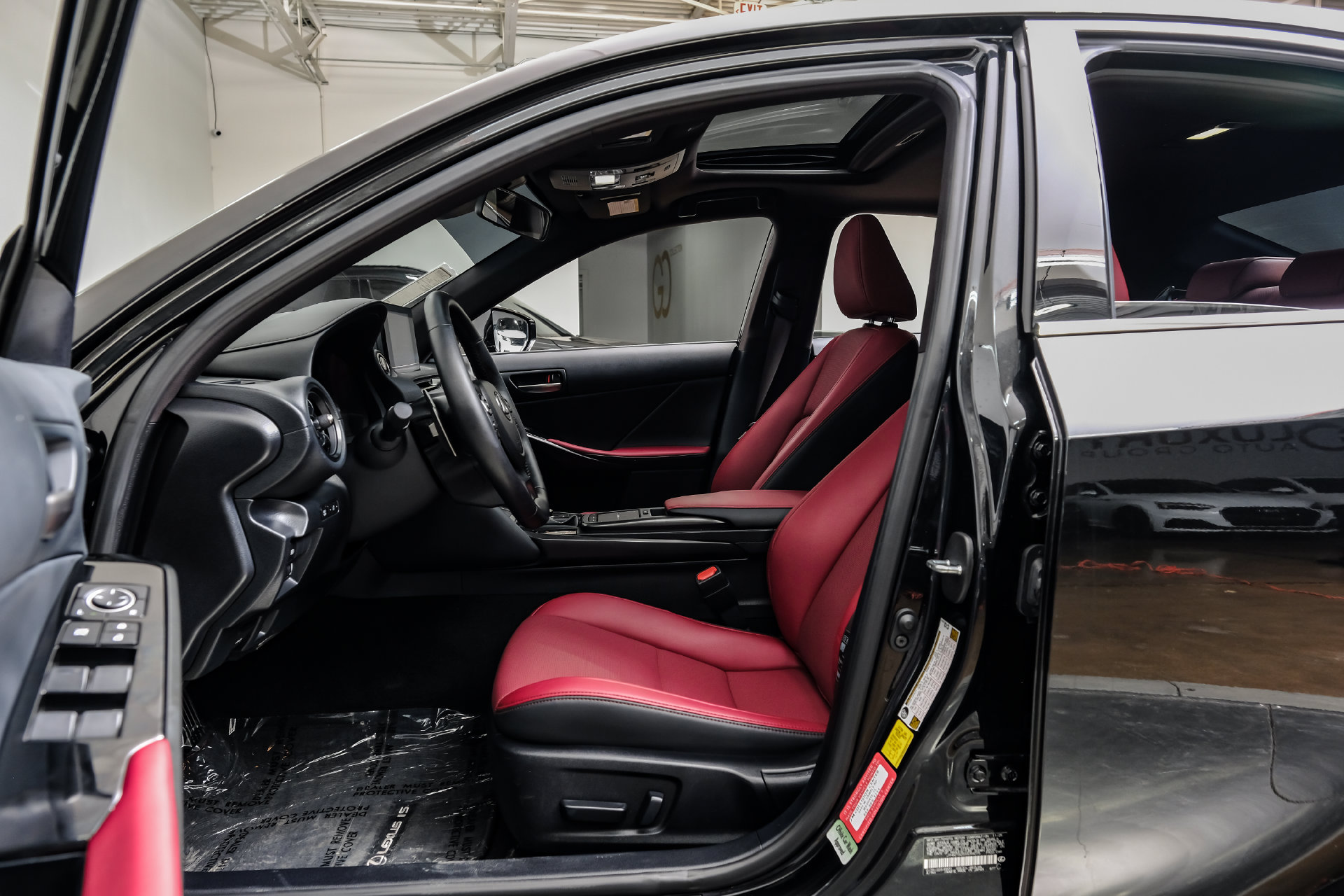 Used 2025 Lexus IS 350 F SPORT Design Package/Rioja Red NuLuxe® and Black Metallic trim/Power tilt-and-slide moonroof Sedan