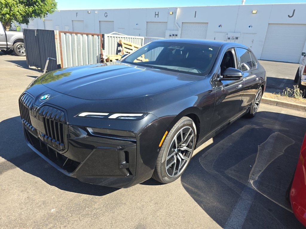 Used 2023 BMW 740i M Sport Package Pro/M Sport Interior/KVMY Mocha Veganza/Driving Assistance Pro Pkg/Panoramic Sky Lounge LED Roof Sedan