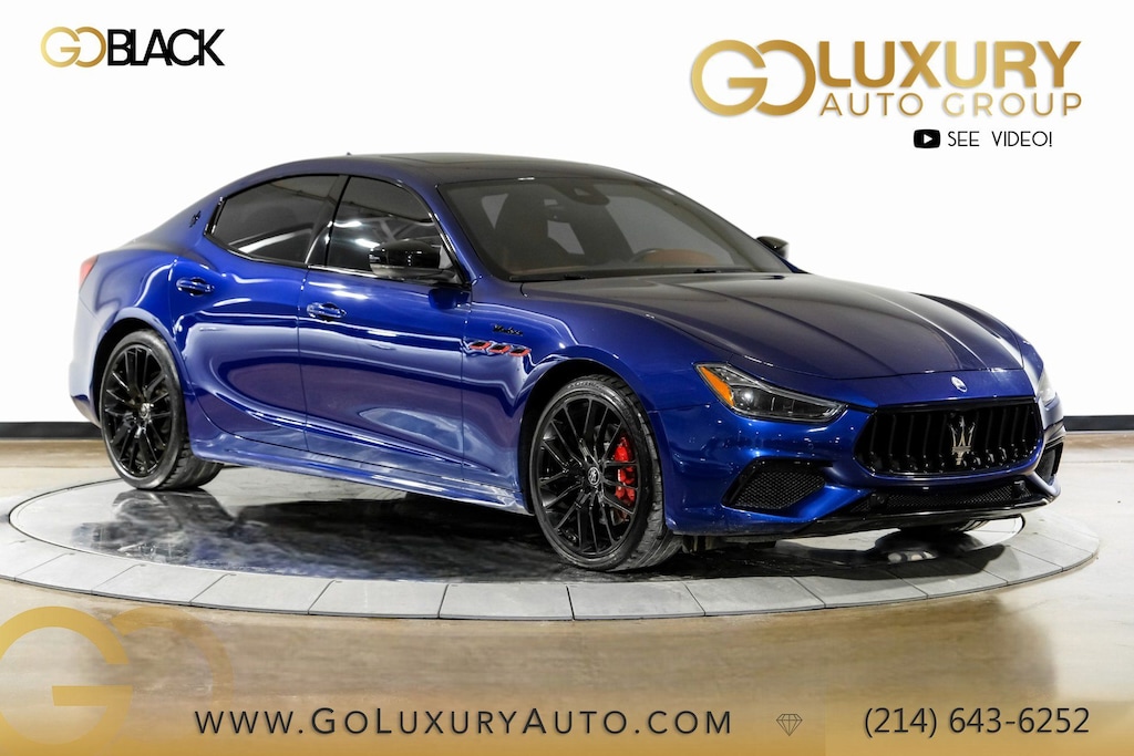 Used 2022 Maserati Ghibli Modena Q4 Sportivo Package/Nerissimo Package/ Comfort and Convenience Package/21" Gloss Black Forged Titano Wheels Sedan