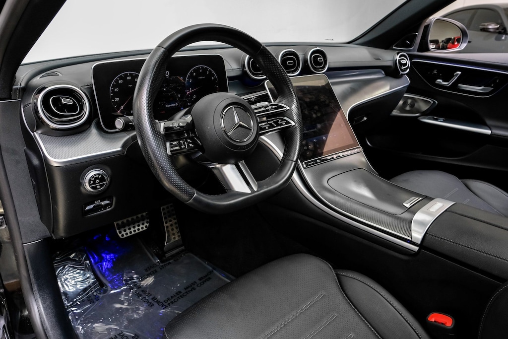 Used 2024 Mercedes-Benz C-Class Exclusive Line/AMG Line w/MB Navigation/ Night Package/Panorama Sunroof/18" AMG 5-Spoke Wheels w/ Black Accents Sedan