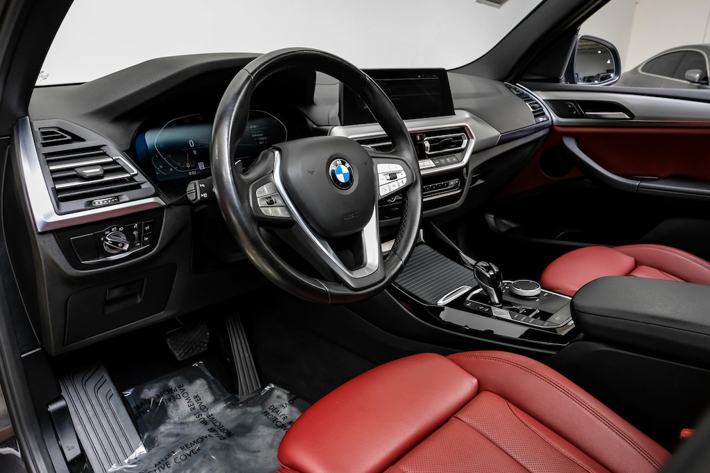 Used 2023 BMW X3 sDrive30i Convenience Package/Tacora Red Perforated Sensatec/19" Y-Spoke Ferric Grey 693 Wh SUV