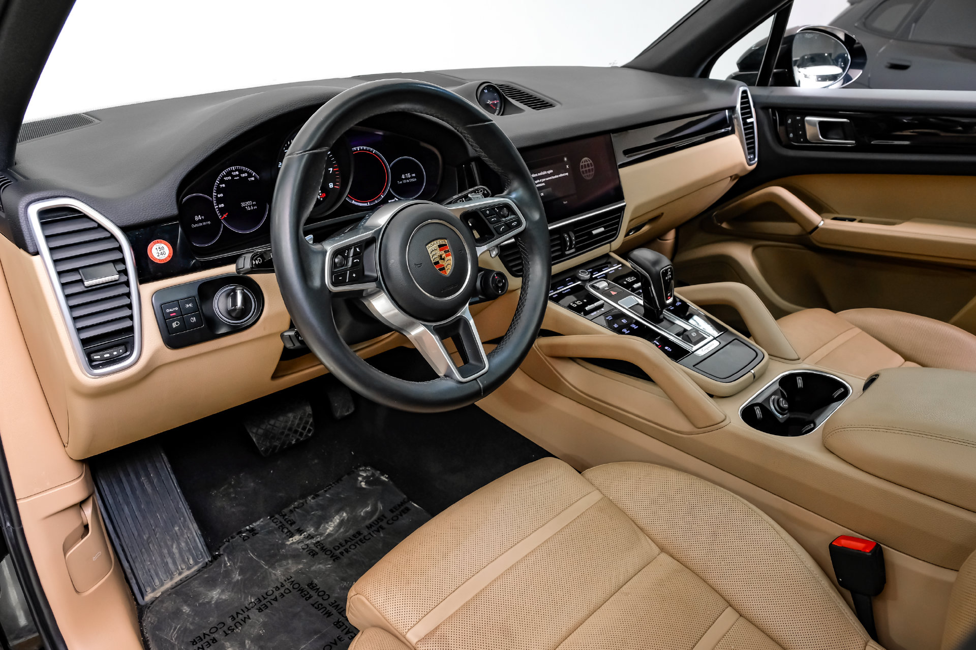 Used 2023 Porsche Cayenne Platinum Edition/Premium Package Plus/Adaptive Air Suspension/Adaptive Cruise Control/Standard Interior in Black/Mojave Beige SUV