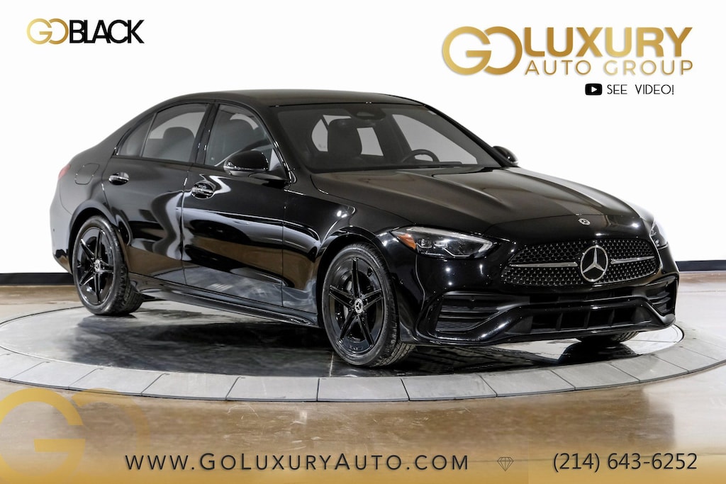Used 2024 Mercedes-Benz C-Class Exclusive Line/AMG Line w/MB Navigation/ Night Package/Panorama Sunroof/18" AMG 5-Spoke Wheels w/ Black Accents Sedan