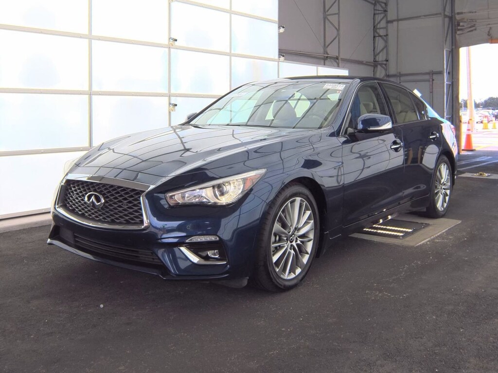 Used 2023 INFINITI Q50 Lux Package/Infiniti Radiant Illuminated/Spalsh Guard Sedan