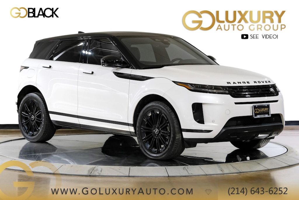 Used 2024 Land Rover Range Rover Evoque S 250PS/Black Exterior Pack/Comfort & Wellbeing Pack/20" Style 1085, Gloss Black with Diamond Turned contrast SUV