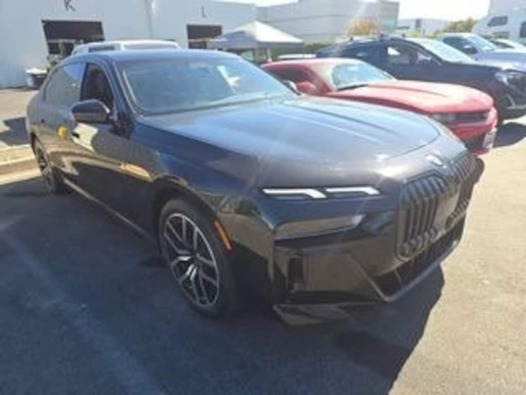 Used 2023 BMW 740i M Sport Package Pro/M Sport Interior/KVMY Mocha Veganza/Driving Assistance Pro Pkg/Panoramic Sky Lounge LED Roof Sedan