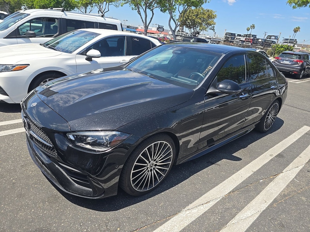 Used 2024 Mercedes-Benz C-Class C 300 4MATIC AMG Line w/ Pinnacle Line/Night Package/AMG Sienna Brown/Black Leather/19" AMG Multispoke Wheels w/ Black Accents Sedan