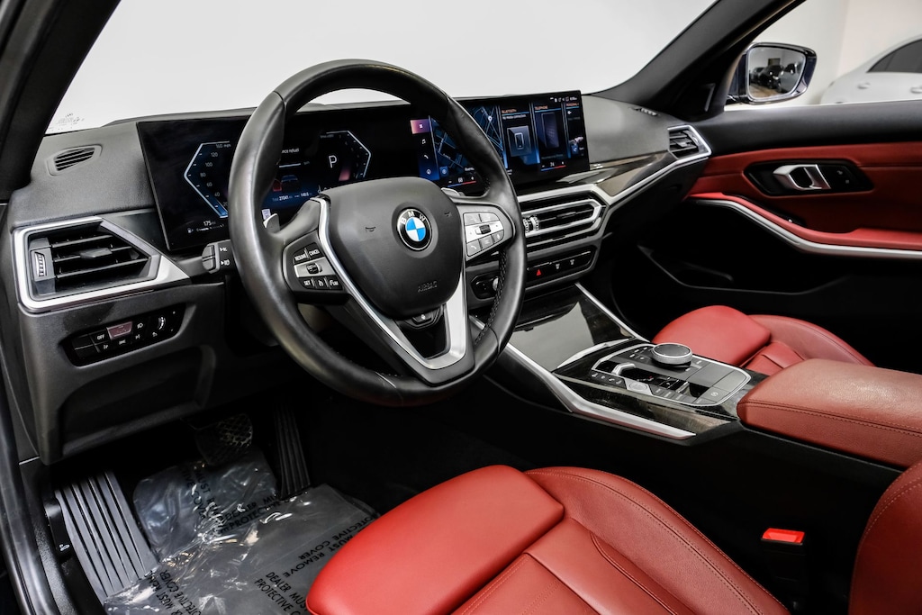 Used 2024 BMW 330i xDrive Premium Package/Tacora Red Vernasca Leather/ Parking & Driving Assistance Package Sedan