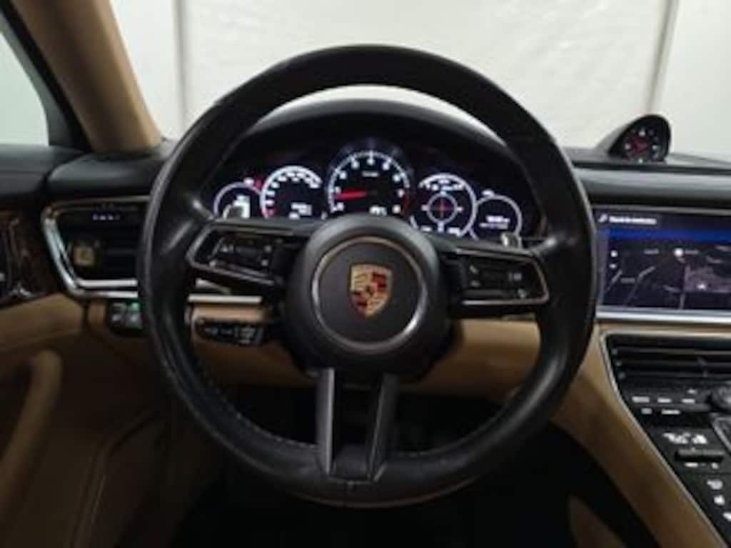 Used 2023 Porsche Panamera Assistance Package/Head-Up Display/Standard Interior in Black/Luxor Beige Hatchback