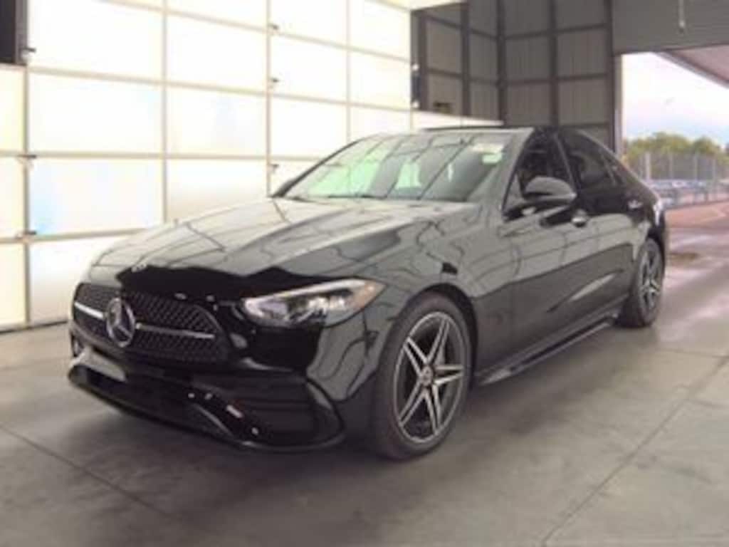 Used 2025 Mercedes-Benz C-Class C 300 4MATIC Exclusive Line/AMG Line w/ Night Package/Panorama Sunroof/18" AMG 5-Spoke Wheels w/ Black Accents Sedan