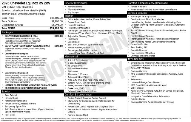 2026 Chevrolet Equinox RS - Photo 45