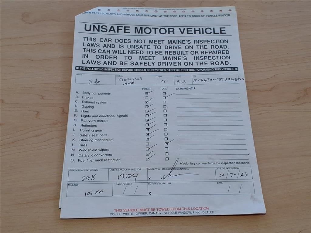 Used 2018 Subaru Crosstrek Limited with VIN JF2GTAMC8J8268055 for sale in Oxford, ME