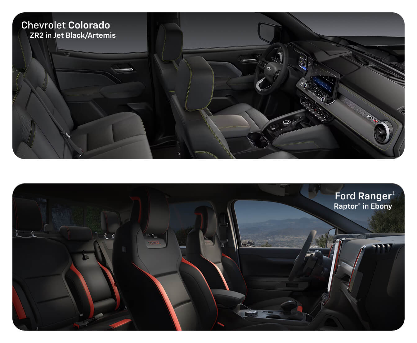 Chevy Colorado vs. Ford Ranger Exterior & Interior