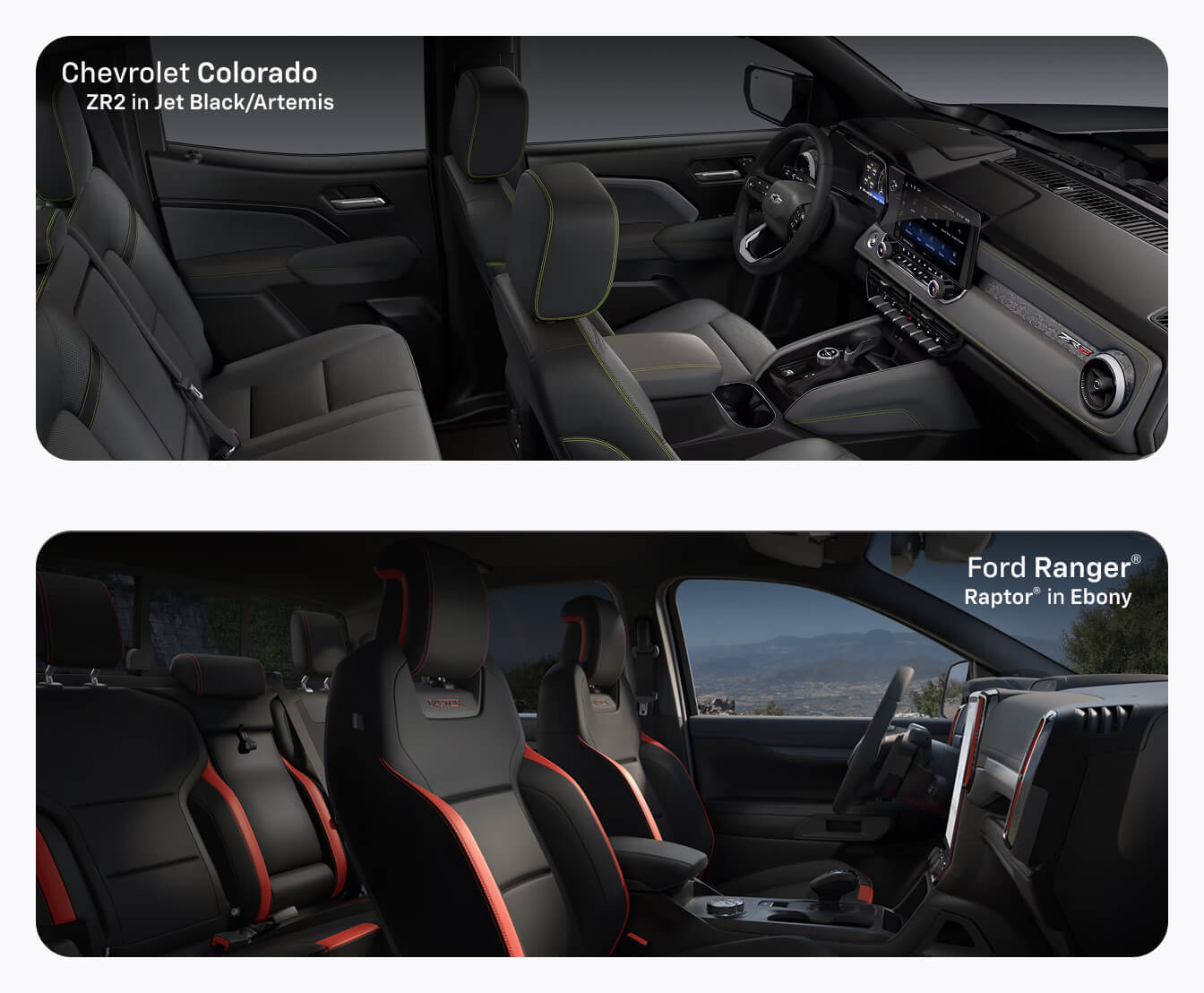 Chevy Colorado vs. Ford Ranger Exterior & Interior