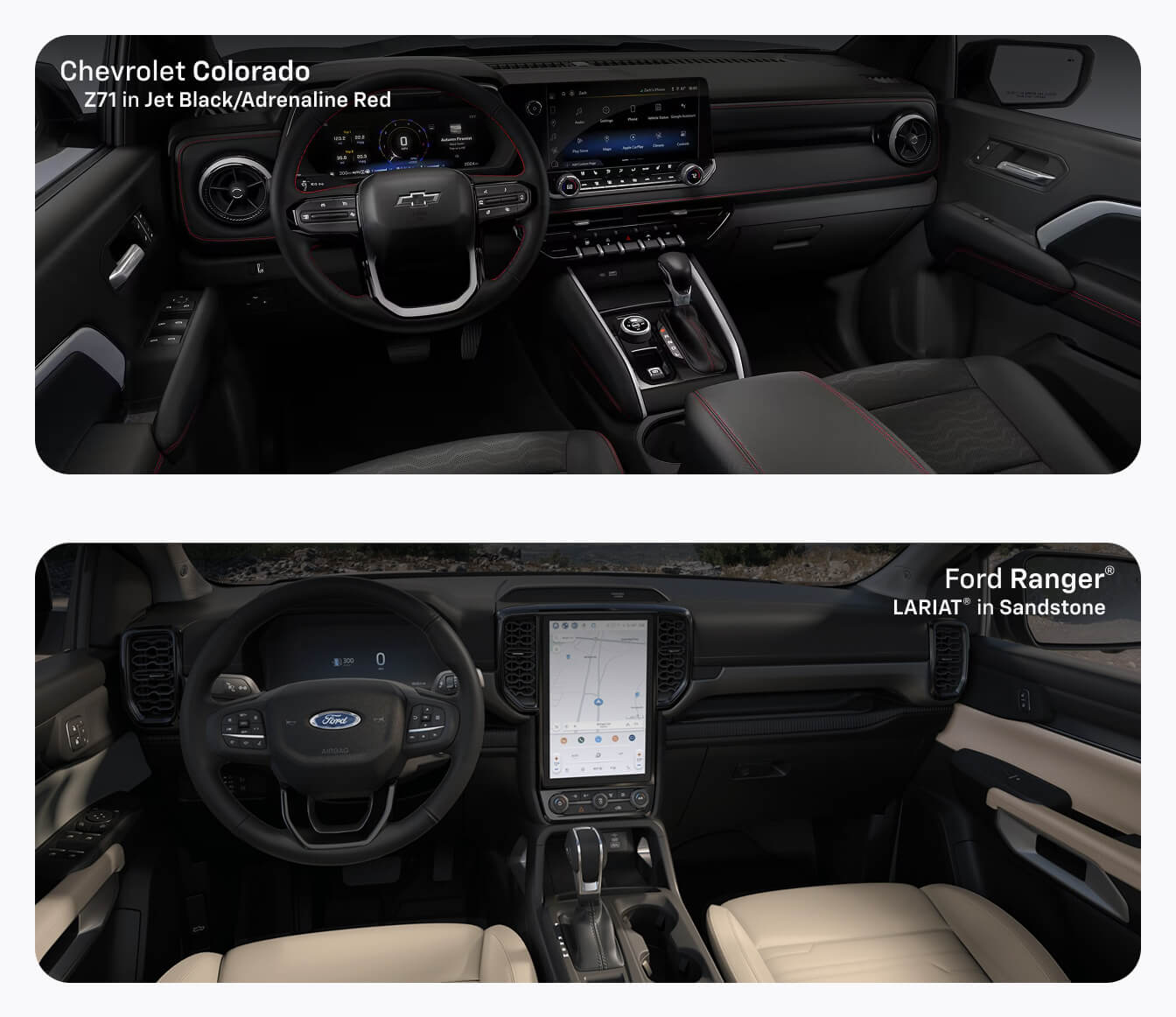 Chevy Colorado vs. Ford Ranger Dimensions