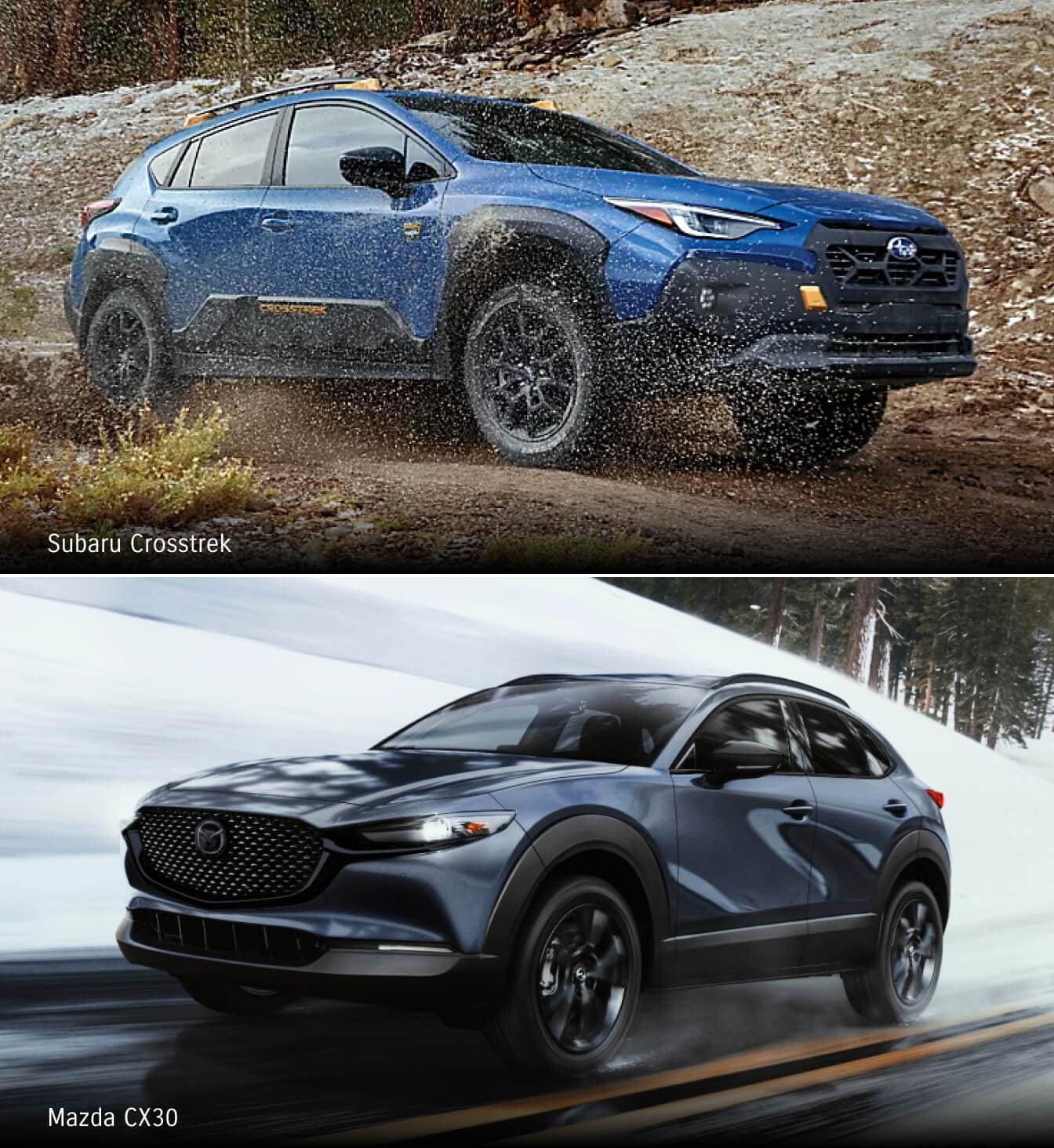 Mazda CX-30 vs. Subaru Crosstrek AWD & Capability