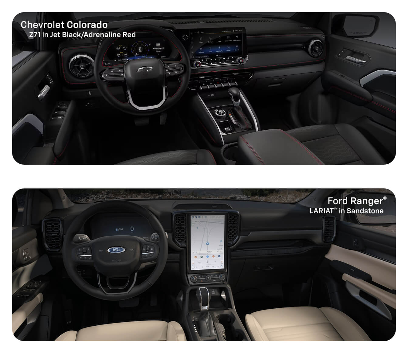 Chevy Colorado vs. Ford Ranger Dimensions