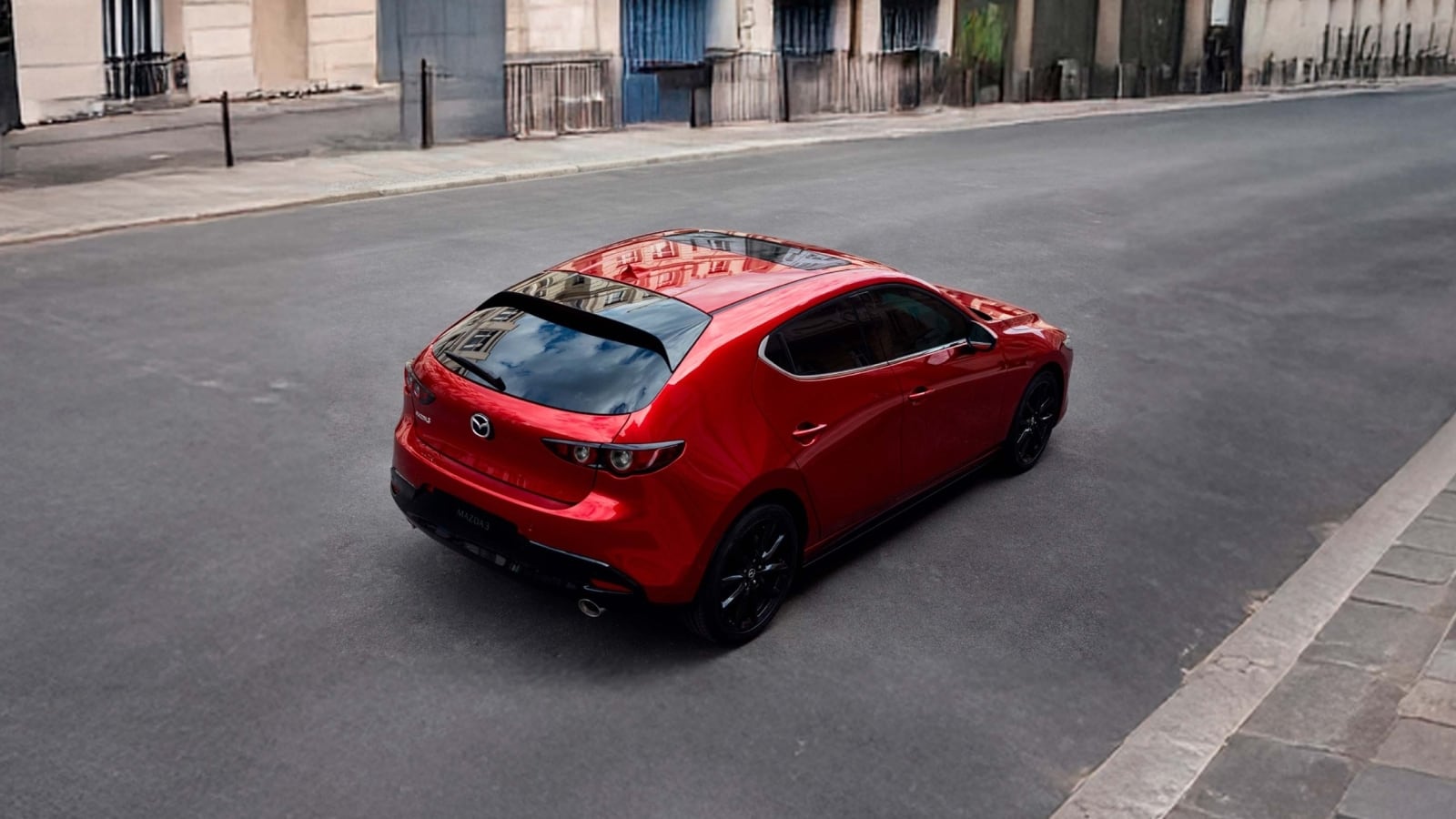 The 2026 Mazda3 Hatchback on the road