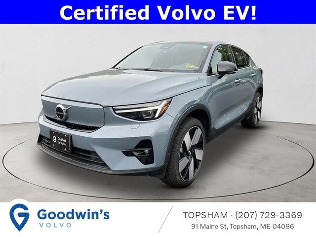 Featured used 2023 Volvo C40 Recharge Pure Electric Ultimate SUV in Topsham, near Portland, ME