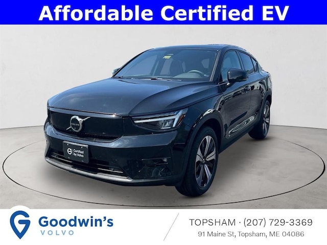 Featured used 2023 Volvo C40 Recharge Pure Electric Twin Plus SUV in Topsham, near Portland, ME