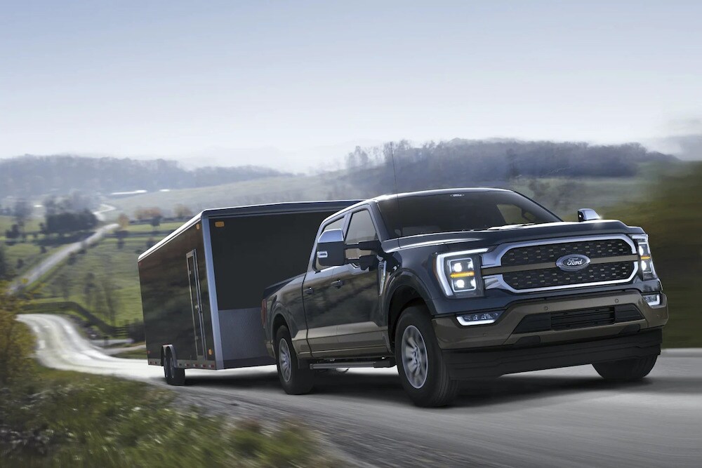 Ford F-150 Towing Cargo Trailer