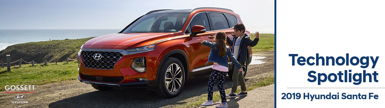Check out the technology features on the 2019 Hyundai Santa Fe at Gossett Hyundai in Memphis, Tennessee