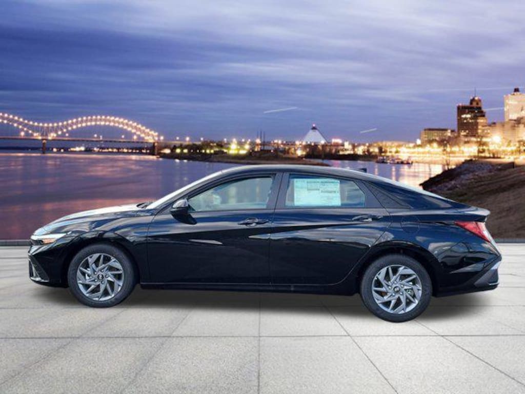 New 2026 Hyundai Elantra Hybrid Blue Sedan