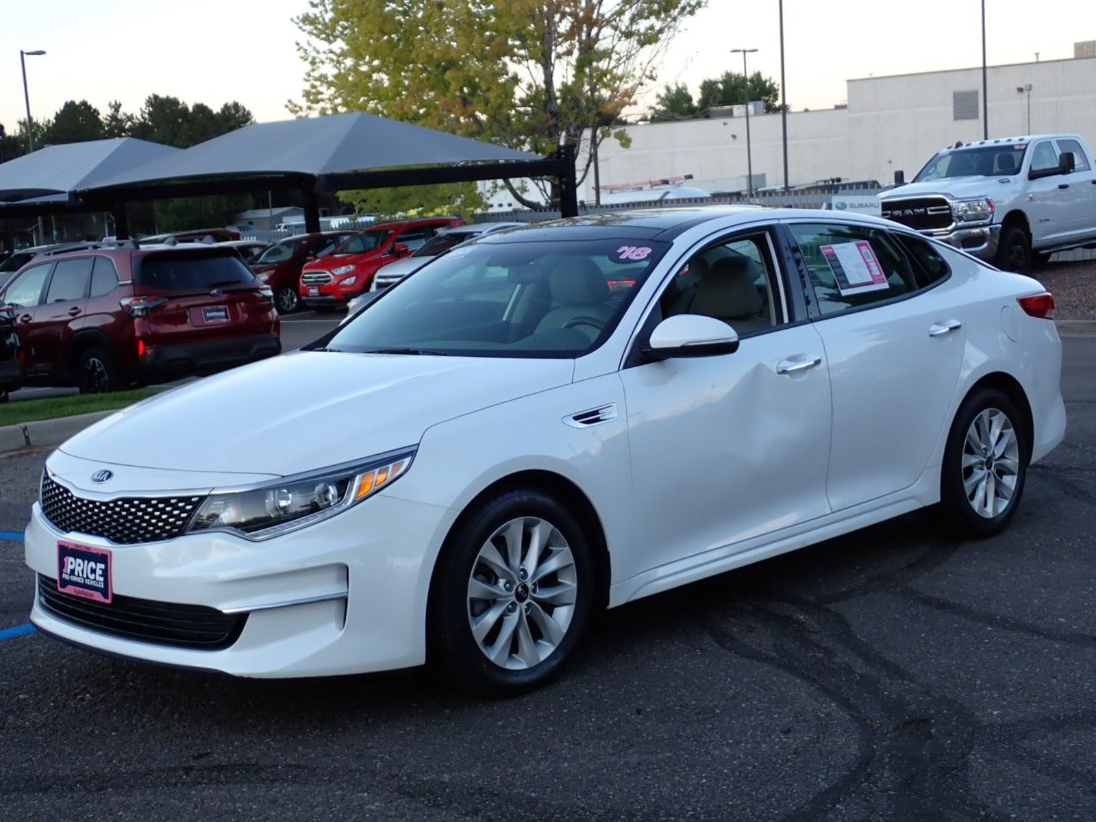 Used 2018 Kia Optima EX with VIN 5XXGU4L32JG218795 for sale in Centennial, CO