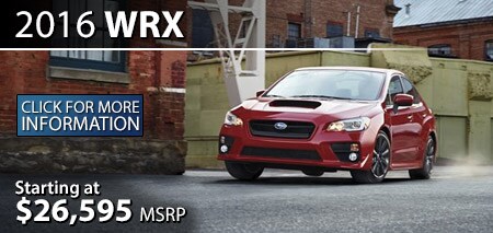 Learn more
about the 2016 Subaru WRX