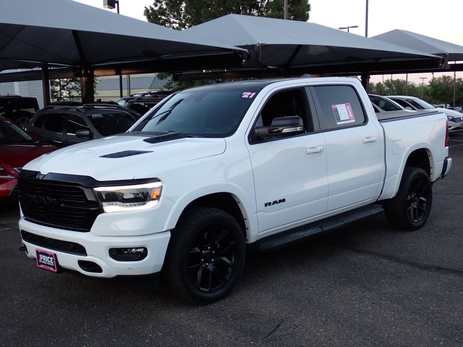 Used 2021 RAM Ram 1500 Pickup Laramie with VIN 1C6SRFJT8MN522000 for sale in Centennial, CO