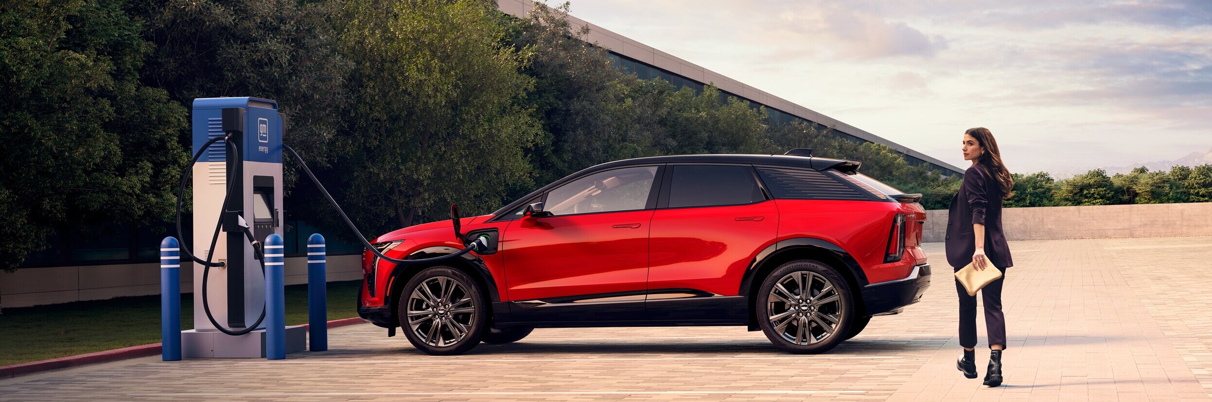 Cadillac OPTIQ at a charging station