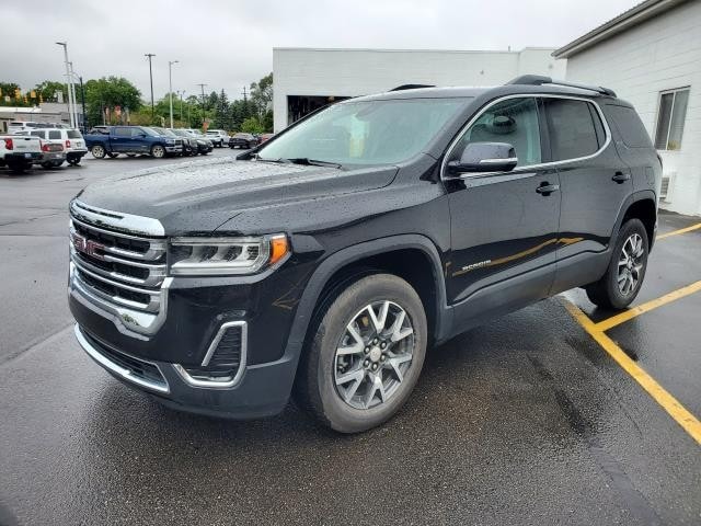 Used 2021 GMC Acadia SLE with VIN 1GKKNRLS0MZ203102 for sale in Mount Pleasant, MI