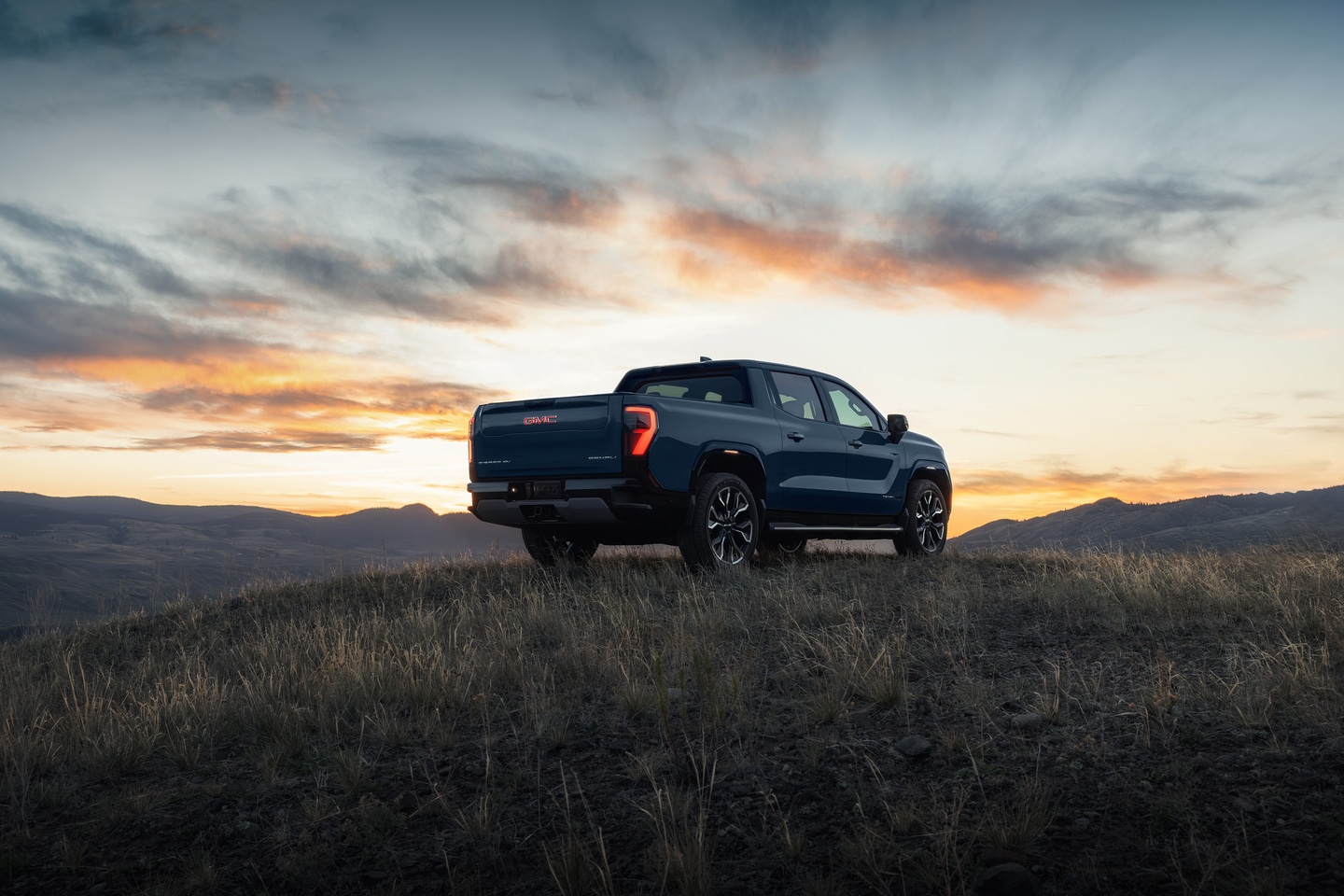 Rear view of 2026 GMC Sierra EV