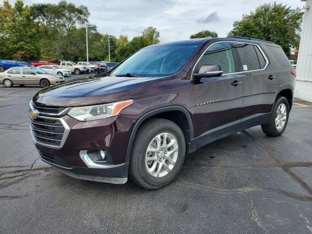 Used 2021 Chevrolet Traverse 1LT with VIN 1GNEVGKW3MJ255184 for sale in Mount Pleasant, MI