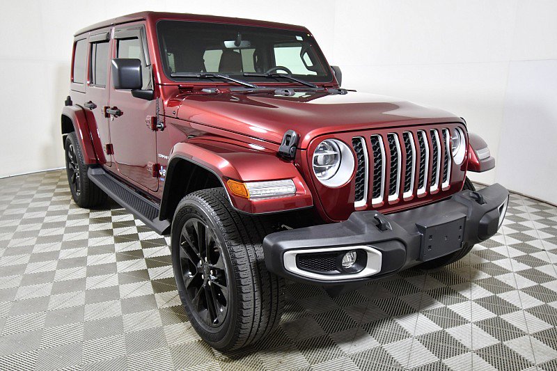 Used 2021 Jeep Wrangler Unlimited Sahara 4XE with VIN 1C4JJXP65MW682283 for sale in Mansfield, OH