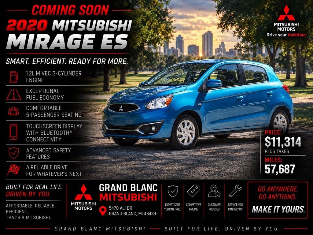 Used 2020 Mitsubishi Mirage ES Hatchback