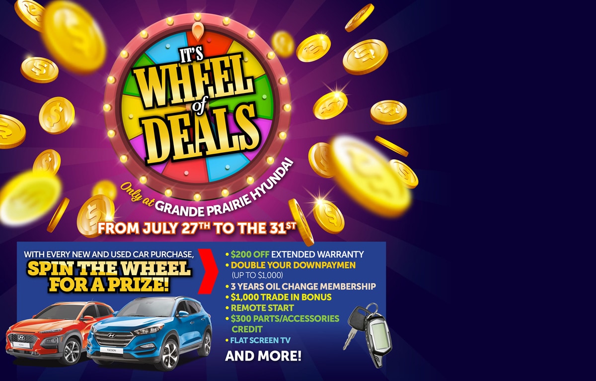 Grande Prairie Hyundai >> Wheel Of Deals Grande Prairie Hyundai Grande Prairie Hyundai >> Wheel Of Deals Grande Prairie Hyundai
